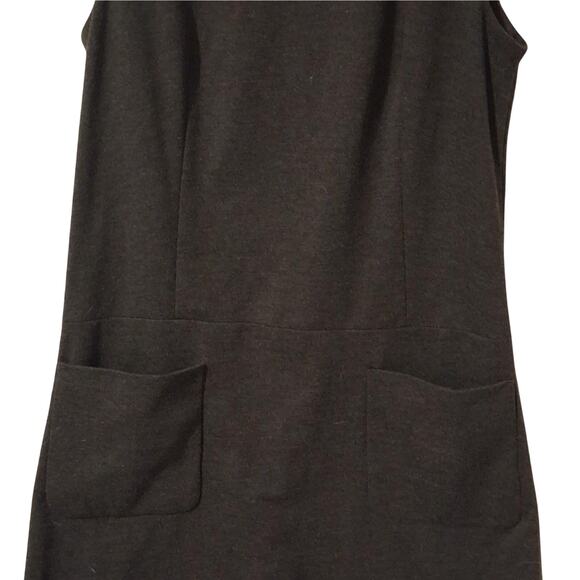 🖤 Zara Basic Charcoal Gray Sleeveless Shift Dress w/ Pockets - Size M 🖤 - Picture 1 of 4